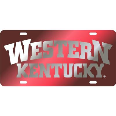 Western Kentucky License Plate Red