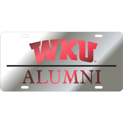 Western Kentucky License Plate Silver Alumni
