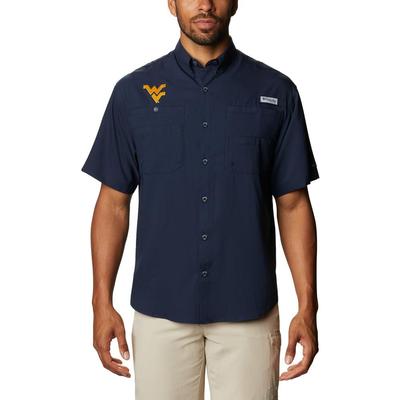 West Virginia Columbia Tamiami Short-Sleeve Shirt