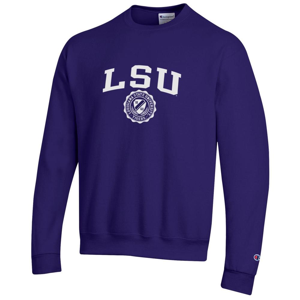 lsu champion crew sweatshirt