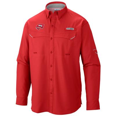 Western Kentucky Columbia Low Drag Off Shore Long Sleeve Woven Shirt