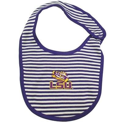 LSU Infant Striped Bib
