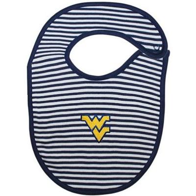 West Virginia Infant Striped Bib