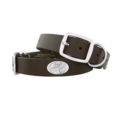 Clemson Concho Leather Dog Collar