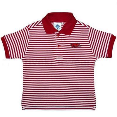 Arkansas Toddler Striped Polo