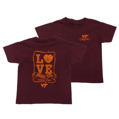 Virginia Tech Youth Love Basketball T-Shirt