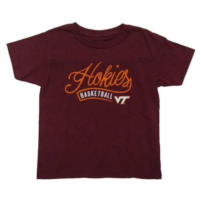 Virginia Tech Youth Whispy Script Basketball T-Shirt