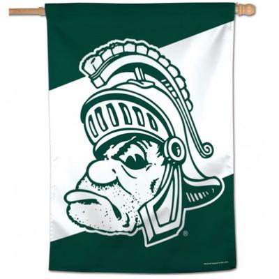 Michigan State Wincraft Vault Spartan Vertical House Flag