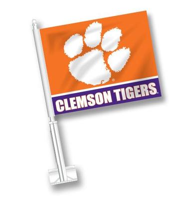 Clemson Tigers Orange Car Flag