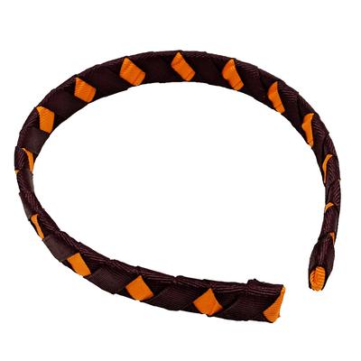 Maroon & Orange Criss Cross Headband