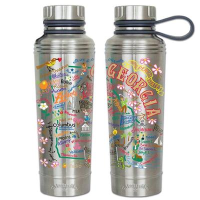 State of Georgia Catsudios Stainless Steel Thermal Water Bottle