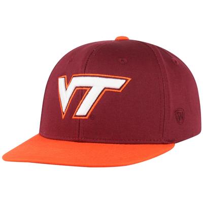 Virginia Tech Top of the World Youth Maverick Flatbrim Hat