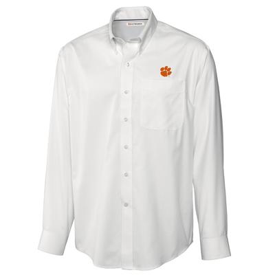 ***Custom Order*** Clemson Cutter And Buck Big And Tall Fine Twill Button Down