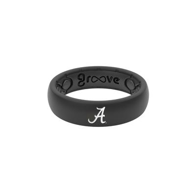 Alabama Script A Groove Ring (Thin)