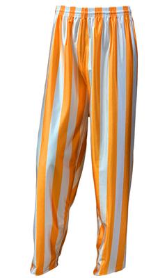 Orange & White Striped Basketball Pants
