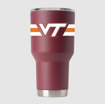 Virginia Tech Gametime Sidekicks 30 Oz. Striped Tumbler