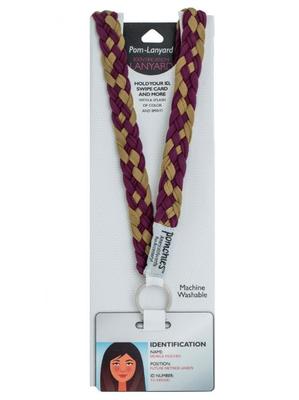 Pomchies Burgundy and Gold Lanyard