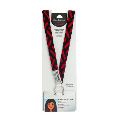 Pomchies Red and Black Lanyard