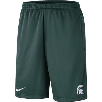 Michigan State Nike Knit Dri-FIT Coaches Shorts