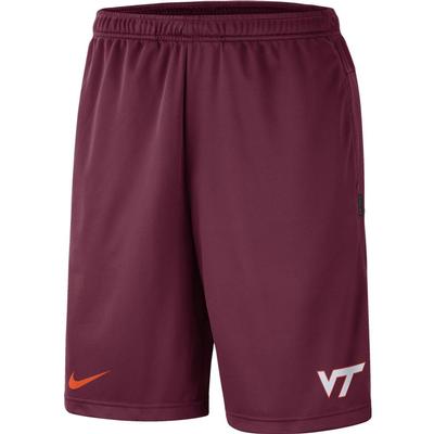 Virginia Tech Nike Knit Dri-FIT Coaches Shorts