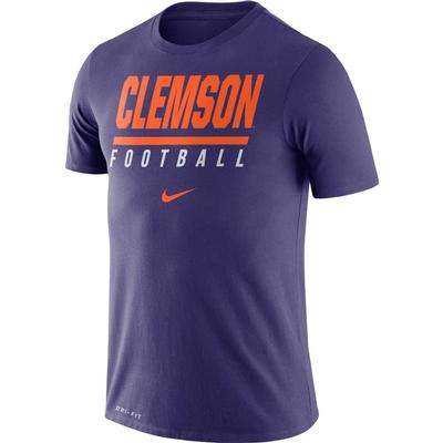 Clemson Nike Dri-FIT Cotton Icon Football Tee