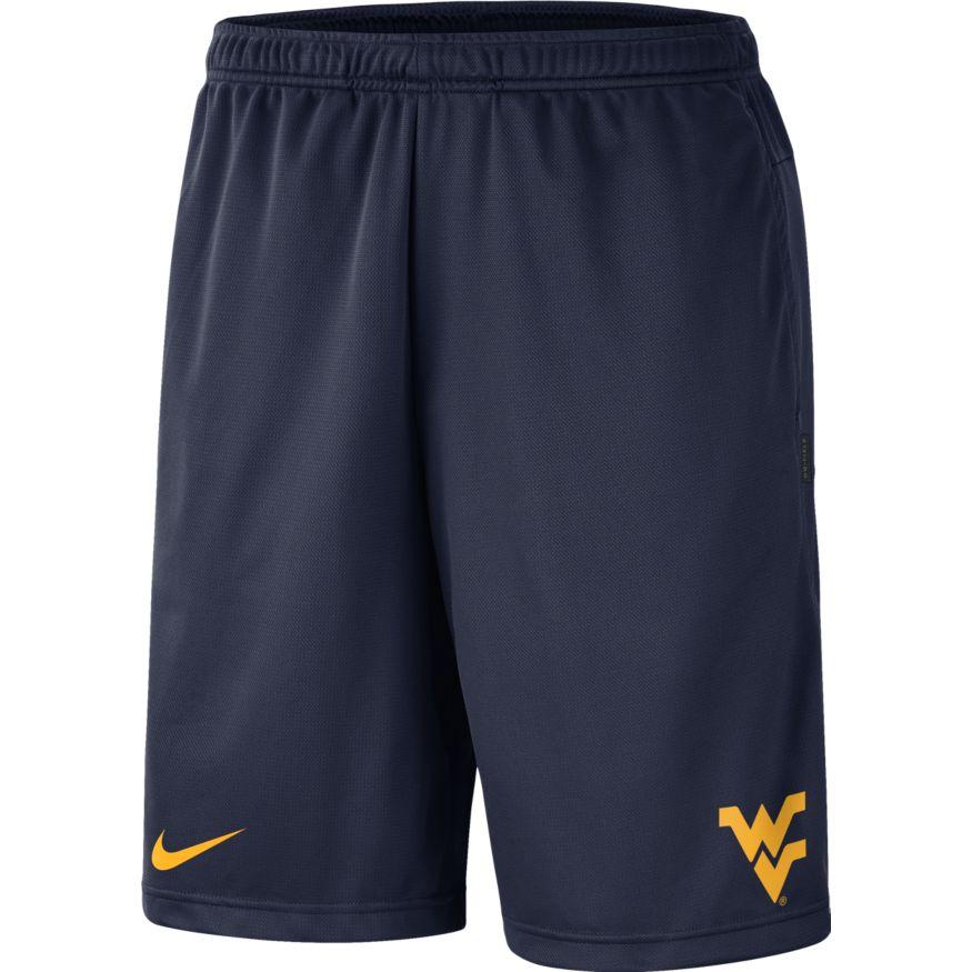 WVU | West Virginia Nike Knit Dri-FIT Coaches Shorts | Alumni Hall