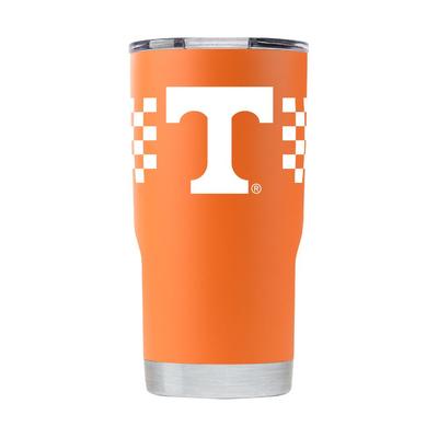 Tennessee Gametime Sidekick 20oz Checkerboard Striped Tumbler With Lid