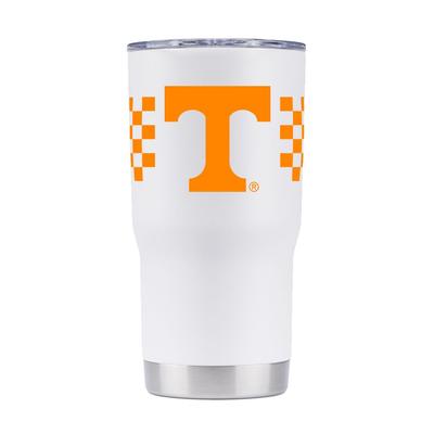 Tennessee Gametime Sidekick 20oz Checkerboard Striped Tumbler With Lid