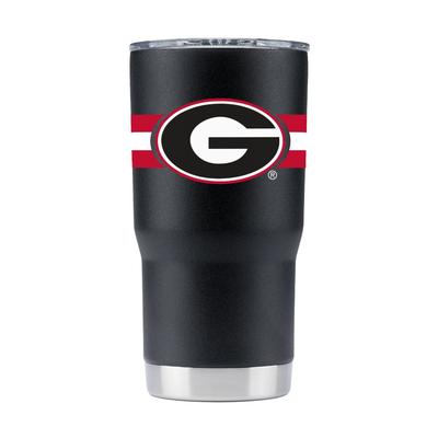 Georgia Gametime Sidekick 20oz Striped Tumbler With Lid