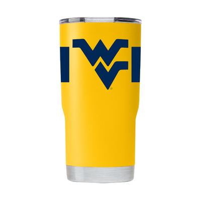 West Virginia Gametime Sidekick 20oz Striped Tumbler With Lid