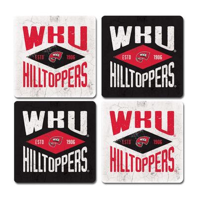Western Kentucky Legacy Diamond Coaster Set - 4 Pack