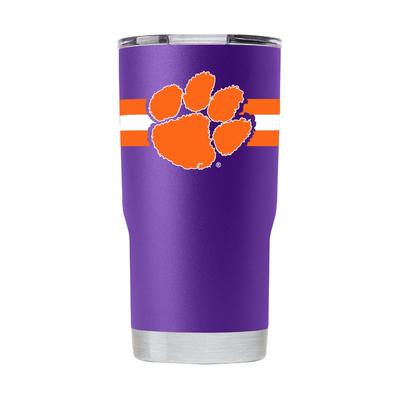 Clemson Gametime Sidekick 20oz Striped Tumbler With Lid