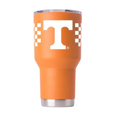 Tennessee Gametime Sidekick 30oz Checkerboard Striped Tumbler With Lid
