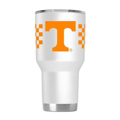 Tennessee Gametime Sidekick 30oz Checkerboard Striped Tumbler With Lid