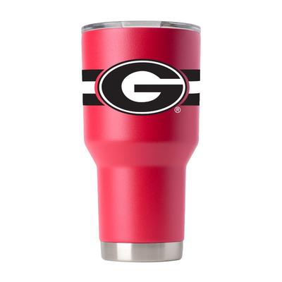 Georgia Gametime Sidekick 30oz Striped Tumbler With Lid