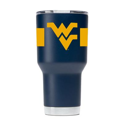 West Virginia Gametime Sidekick 30oz Striped Tumbler With Lid