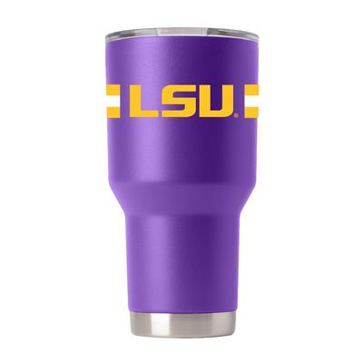 LSU Gametime Sidekick 30oz Striped Tumbler With Lid