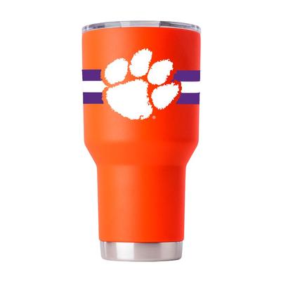 Clemson Gametime Sidekick 30oz Striped Tumbler With Lid