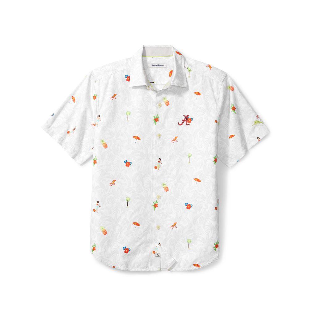 Alabama Tommy Bahama Beach Cation Printed Camp Shirt