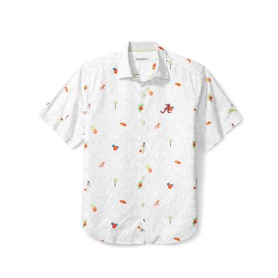 Alabama Tommy Bahama Beach Cation Printed Camp Shirt