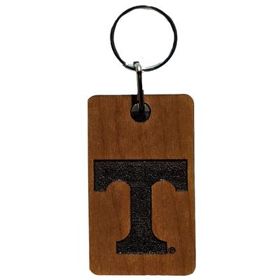 Tennessee Timeless Etchings Power T Wood Key Chain