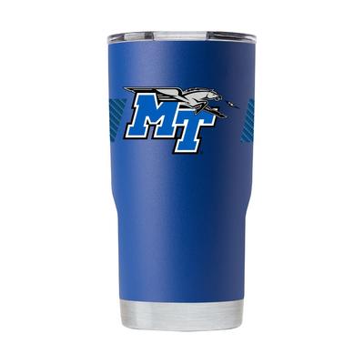 MTSU Gametime Sidekick 20oz Striped Tumbler With Lid