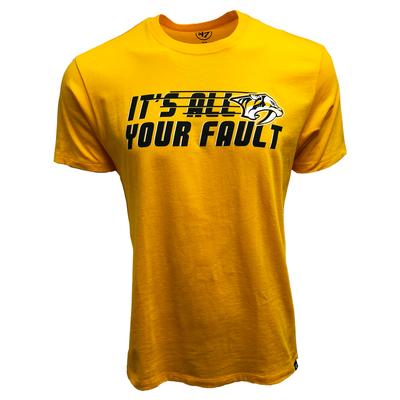 Nashville Predators It's All Your Fault Short Sleeve Tee