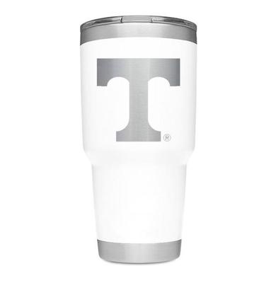 Tennessee Yeti 30oz White Powder Coated Rambler