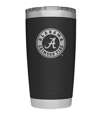 Alabama Yeti 20oz Black Powder Coated Rambler