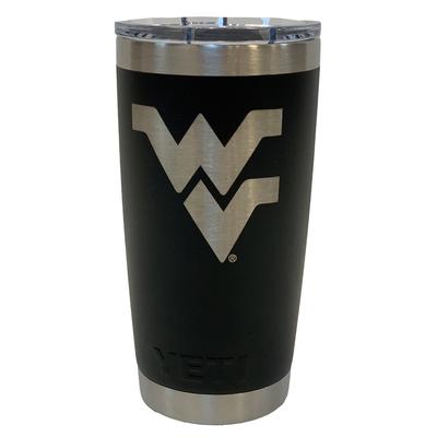 West Virginia Yeti 20oz Black Powder Coated Rambler