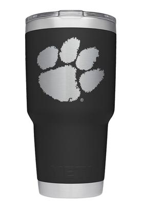 Clemson Yeti 30oz Black Powder Coated Rambler