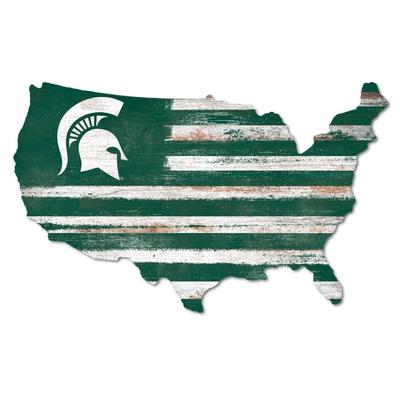 Michigan State Legacy USA Wooden Wall Mount Sign