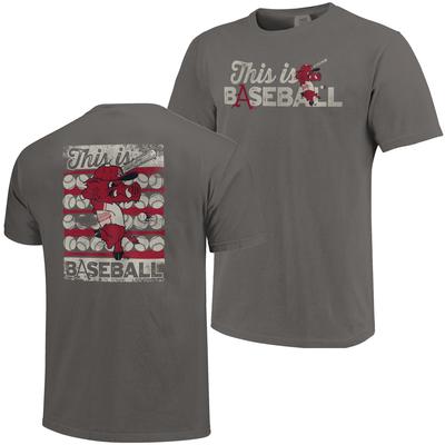 This Is Arkansas Baseball Comfort Colors Ribby Tee