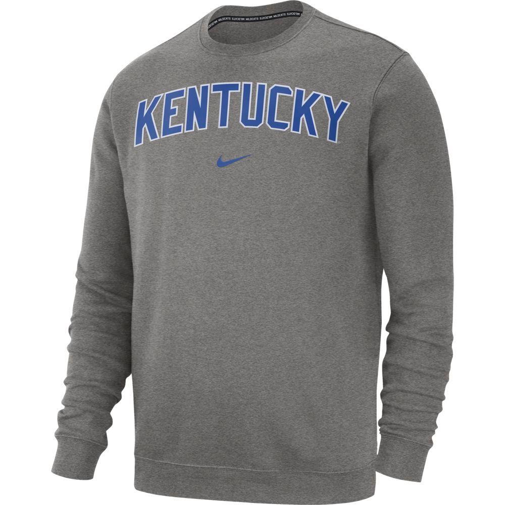 Cats | Kentucky Nike Fleece Club Crew Sweatshirt | Alumni Hall